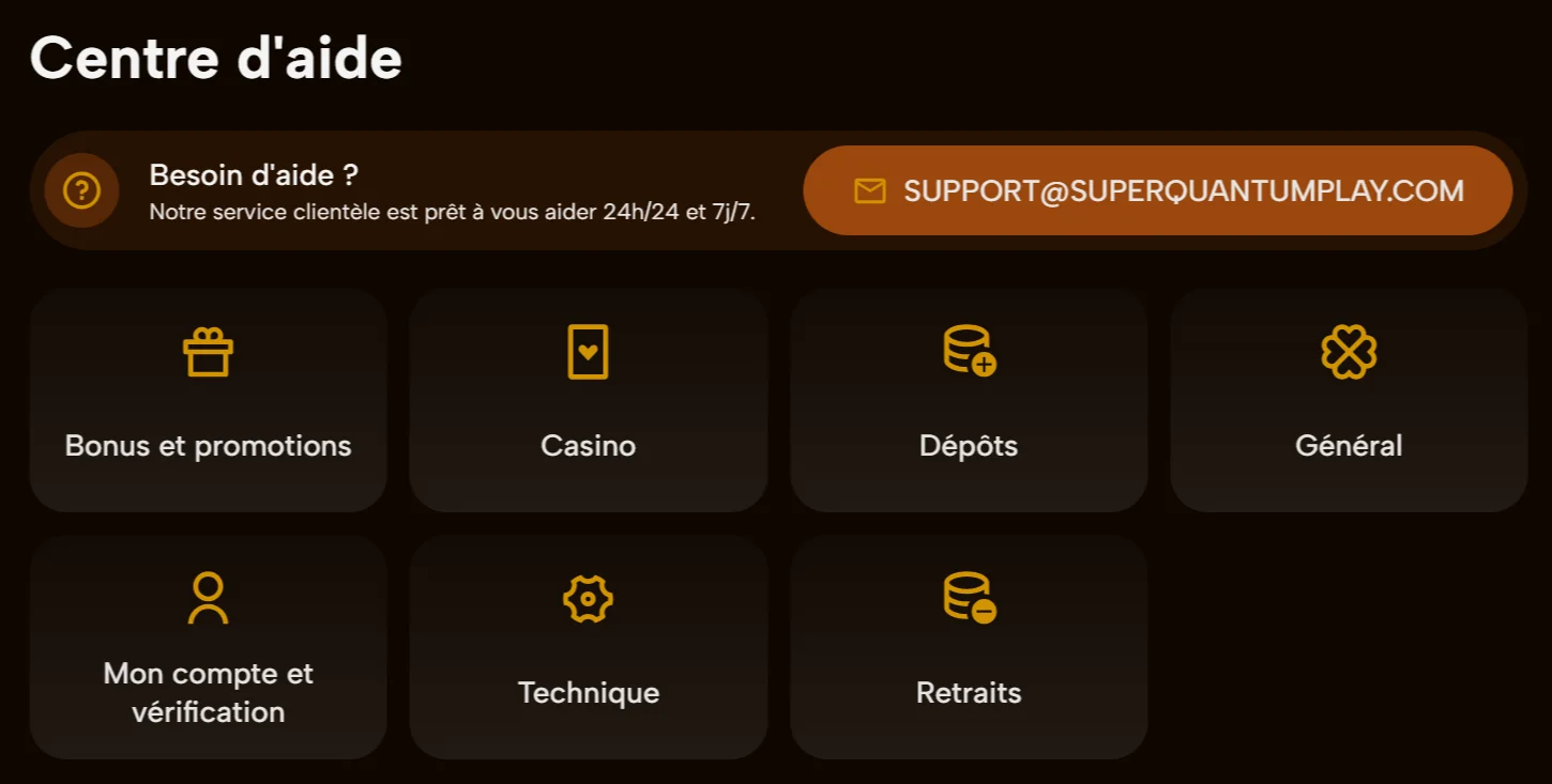 SuperQuantumPlay Casino Support client